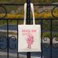 Read 'Em Western Cowgirl Retro Groovy Reading Books Canvas Tote Bag
