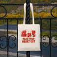 Read Your Heart Out Valentine Teacher Bookworm Lover Canvas Tote Bag