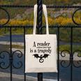 A Reader Without Their Book Is A Tragedy Dragon Rider Canvas Tote Bag