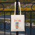 Reading Books Librarian Reader Nerd I'm Ok School Teacher Canvas Tote Bag