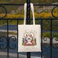 Reading Makes You Hoppier Bunny Book Fans Toddler Kid Canvas Tote Bag