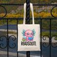 Readsolotl Cute Axolotl Reading Book Kawaii Pink Aesthetic Canvas Tote Bag