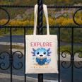 Readsolotl Kawaii Axolotl Book Lover Reading Canvas Tote Bag