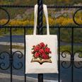Red Roses Flowers Book Floral Canvas Tote Bag