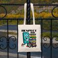 Respect Elders Cellphone Pushing Books In a Wheelchair Canvas Tote Bag
