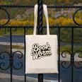Retro Book Worm Reading For Book Lovers Canvas Tote Bag Retro Book Worm Reading For Book Lovers Canvas Tote Bag