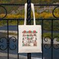 Retro Ghost Reading Book Teacher Librarian Bookish Christmas Canvas Tote Bag