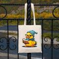 Rubber Duck Reading Book Rubber Duckie Reader Coffee Lover Canvas Tote Bag