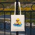 Rubber Duck Reading Book Swim Rubber Duckling Rubber Duckie Canvas Tote Bag