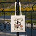 Salem Witch Book Club Raccoon Reading Canvas Tote Bag Salem Witch Book Club Raccoon Reading Canvas Tote Bag