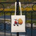 Santa Holding Cookie Xmas Baker Introvert Christmas Canvas Tote Bag Santa Holding Cookie Xmas Baker Introvert Christmas Canvas Tote Bag