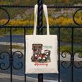 He Sees What You'Ve Been Reading Santa Christmas Bookish Canvas Tote Bag