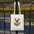 Siamese Cat Reading Book How To Train Your Human Humorous Canvas Tote Bag
