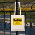 A Simple Yellow Warning Sign For Introvert Canvas Tote Bag