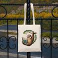 Sloth Reading a Book Lazy Sloth Bookworm Canvas Tote Bag