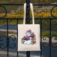 Snowman Reading Book Lovers Christmas Bookworm Librarian Canvas Tote Bag