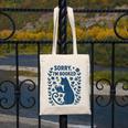 Sorry I'm Booked Cat Reading Book Boho Flowers Vintage Canvas Tote Bag Sorry I'm Booked Cat Reading Book Boho Flowers Vintage Canvas Tote Bag
