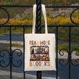 Spooky Halloween Bookshelf Bookcase Read More Books Canvas Tote Bag