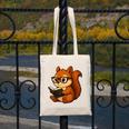Squirrel Reading Book Lover Canvas Tote Bag