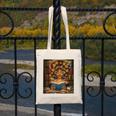 History Month Black Afro Girl Women Book Lovers Flower Canvas Tote Bag