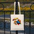 Toucan Reading Book Canvas Tote Bag