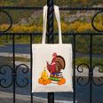 Turkey Reading Books Fall Thanksgiving Teacher Book Canvas Tote Bag