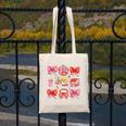 Valentine Cupid Coquette Pink Bow Apple Books Teacher Canvas Tote Bag