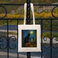 Van Gogh Starry Night Art Cat And Book Lovers Canvas Tote Bag Van Gogh Starry Night Art Cat And Book Lovers Canvas Tote Bag