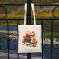Vintage Books Tea Lovers Fall Autumn Leaves And Pumpkins Canvas Tote Bag