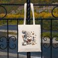 Vintage Cute Gnome Reading Book Coffee Cute Gnome Graphic Canvas Tote Bag