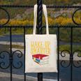 Wake Up Smarter Librarian Book Stack Premium Tri-Blend Canvas Tote Bag
