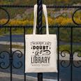 When In Doubt Go To The Library Teacher Vintage Book Lovers Canvas Tote Bag