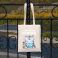 Wild About Reading Book Lover Hippo Canvas Tote Bag