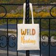 Wild About Reading Lover Bookworm Library Teacher Zoo Animal Canvas Tote Bag