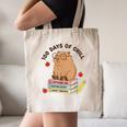 100 Days Of Chill Cute Capybara School Book Lover Canvas Tote Bag 100 Days Of Chill Cute Capybara School Book Lover Canvas Tote Bag