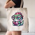 Adorable Book Lover Basilisk With Reading Glasses Cute Canvas Tote Bag