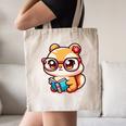 Adorable Book Lover Chipmunk With Reading Glasses Cute Premium Canvas Tote Bag