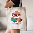 Adorable Book Lover Mallard Duck With Reading Glasses Cute Canvas Tote Bag Adorable Book Lover Mallard Duck With Reading Glasses Cute Canvas Tote Bag