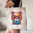Adorable Book Lover Quokka With Reading Glasses Cute Canvas Tote Bag