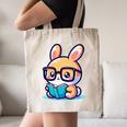 Adorable Book Lover Rabbit With Reading Glasses Cute Premium Canvas Tote Bag Adorable Book Lover Rabbit With Reading Glasses Cute Premium Canvas Tote Bag