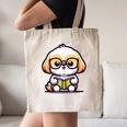 Adorable Book Lover Shih Tzu With Reading Glasses Cute Canvas Tote Bag