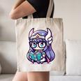 Adorable Book Lover Valkyrie With Reading Glasses Cute Canvas Tote Bag