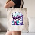 Adorable Book Lover Yeti With Reading Glasses Cute Canvas Tote Bag