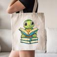 Adorable Turtle Reading Books Canvas Tote Bag