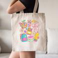 Apple Disco Pencil Books Bow Teacher Student Back To School Canvas Tote Bag