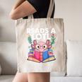 Axolotl Books Readsalotl Reading Bookworm Boys Girls Canvas Tote Bag