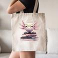 Axolotl Books Readsalotl Reading Bookworm Kawaii Axolotl Canvas Tote Bag