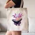 Axolotl Bookworm Reading Book Kawaii Graphic Canvas Tote Bag