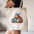 Bigfoot Reading a Cookbook Canvas Tote Bag