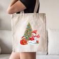 Book Christmas Tree Bookworm Gingerbread Man Snowman Reading Canvas Tote Bag